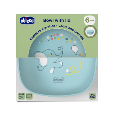 Chicco Tigela Tampa Cinza 6M+ | Farmácia d'Arrábida