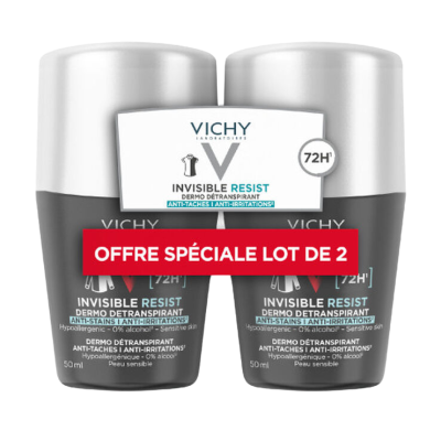 7530238 Vichy Homme Desodorizante Anti-transpirante Roll-on Control Extremo 72h 2x50ml -50% 2ªUnidade
