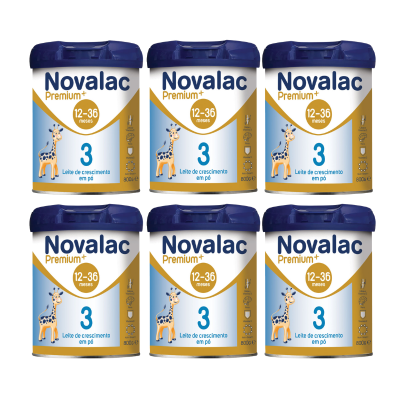 Novalac Pack x6 Premium+ 3 Leite 12-36M 800g | Farmácia d'Arrábida