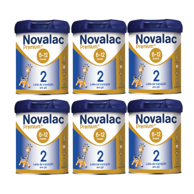 Novalac Pack x6 Premium+ 2 Leite 6-12M 800g | Farmácia d'Arrábida