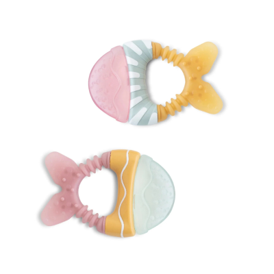 8424568190041 Saro Mordedor de Água Peixinhos Amarelo e Rosa 6M+