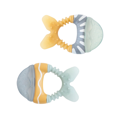 Saro Mordedor de Água Peixinhos Amarelo e Verde 6M+