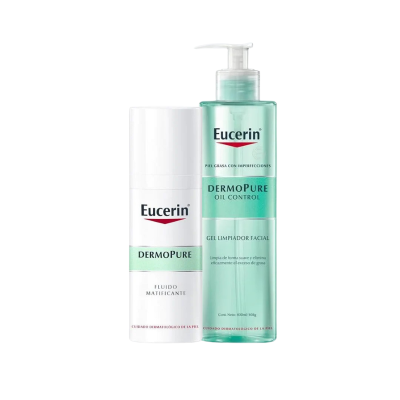 7545152 Eucerin Pack DermoPure Fluido Maficante + Gel Limpeza -50%