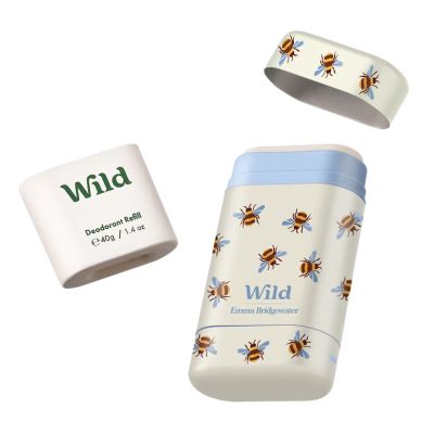 5060968416324 Wild Desodorizante Natural Caixa e Recarga Abelhas Mel e Flor Cacto 40gr