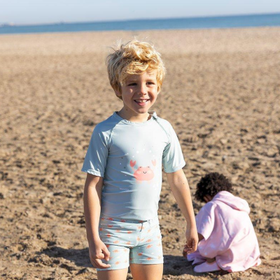 Monnëka Calção Banho Curto Crab Coral M 3-4Anos | Farmácia d'Arrábida