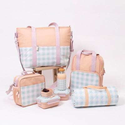 Monnëka Bolsa Térmica Rígida Stripes Apricot | Farmácia d'Arrábida