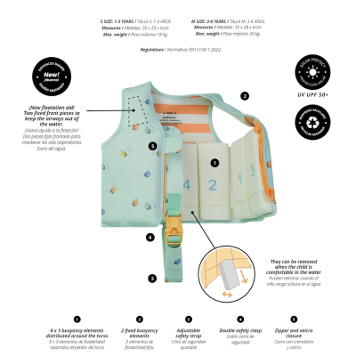 Saro Colete Flutuante Aprendizagem Bee Happy S 1-3Anos | Farmácia d'Arrábida