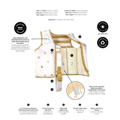 Saro Colete Flutuante Aprendizagem Sea La Vie M 3-6Anos | Farmácia d'Arrábida