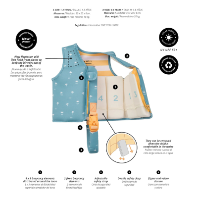 Saro Colete Flutuante Aprendizagem Sea Wonders S 1-3Anos | Farmácia d'Arrábida