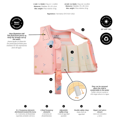 Saro Colete Flutuante Aprendizagem Seahorse S 1-3Anos | Farmácia d'Arrábida
