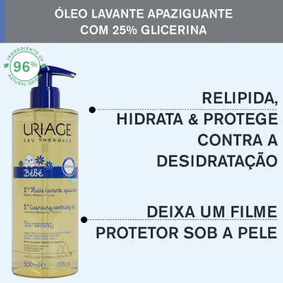 Uriage Bebé 1º Óleo Lavante 500ml | Farmácia d'Arrábida