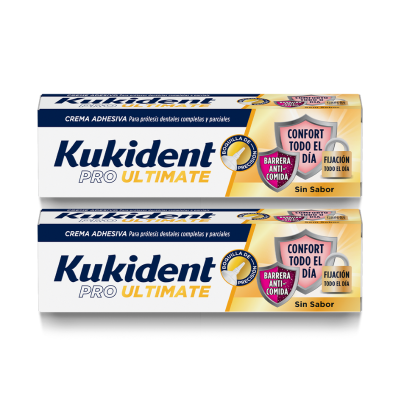Kukident Pro Ultimate Creme Adesivo sem Sabor 2x40g