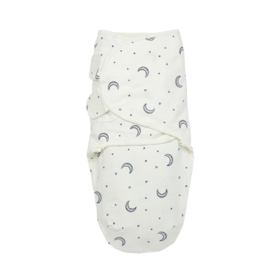 4054703556414 Meyco Baby Swaddle Moon Indigo 0-3M