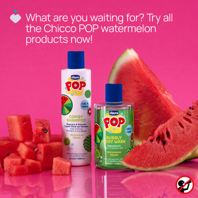 Chicco Pop Champô & Condicionador Melancia 250ml | Farmácia d'Arrábida