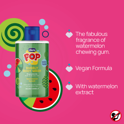Chicco Pop Gel Banho Melancia 300ml | Farmácia d'Arrábida