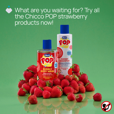 Chicco Pop Gel Banho Morango 300ml | Farmácia d'Arrábida