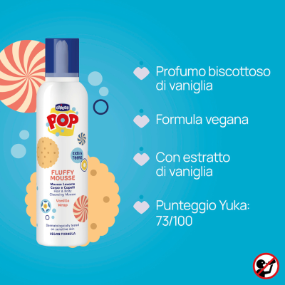 Chicco Pop Mousse Banho Baunilha 200ml  | Farmácia d'Arrábida