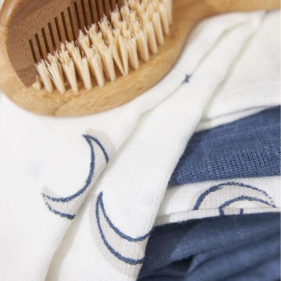 Meyco Baby Pack Muselina Moon Indigo 120x120cm | Farmácia d'Arrábida