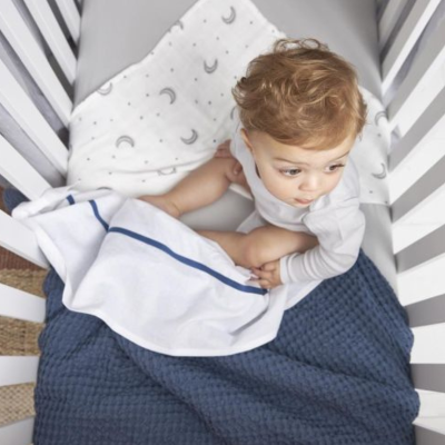 Meyco Baby Muselina Media Moon Indigo x3 | Farmácia d'Arrábida