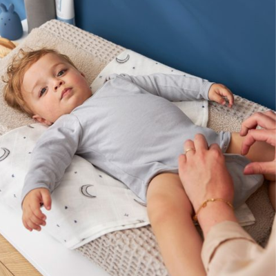 Meyco Baby Muselina Media Moon Indigo x3 | Farmácia d'Arrábida