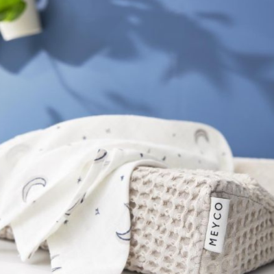 Meyco Baby Muselina Media Moon Indigo x3 | Farmácia d'Arrábida