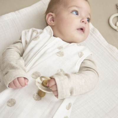 Meyco Baby Saco Dormir Dots Sand 110cm  | Farmácia d'Arrábida