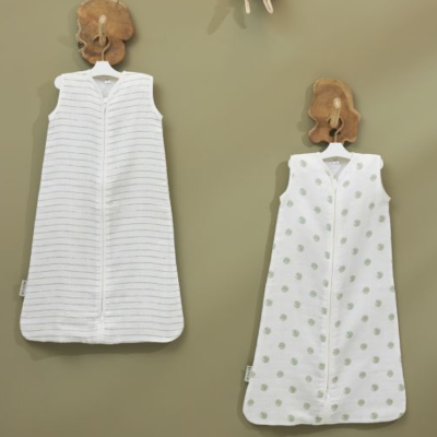 Meyco Baby Saco Dormir Dots Soft Green 90cm | Farmácia d'Arrábida