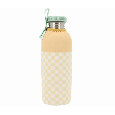 Monnëka Garrafa Inox Forrada Person Yellow Chess 750ml