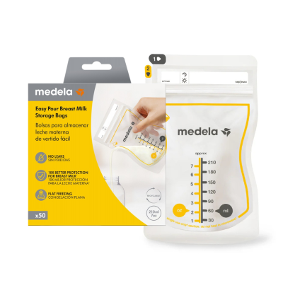 7536730 Medela Easy Pour Sacos Armazenamento Leite Materno x50