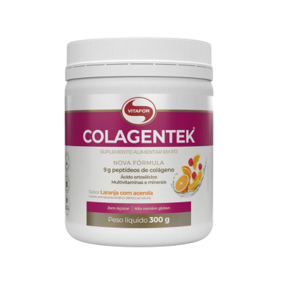 7898665431955 Vitafor Colagentek Pó Laranja com Acerola 300g