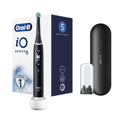 Oral-B iO 6 Escova Dentes Elétrica Preta + Recarga | Farmácia d'Arrábida