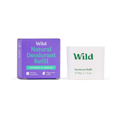 5065003990579 Wild Desodorizante Natural Recarga Coco e Baunilha 40g