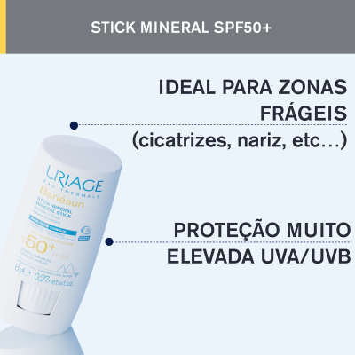 Uriage Bariésun Stick Mineral SPF50+ 8g | Farmácia d'Arrábida