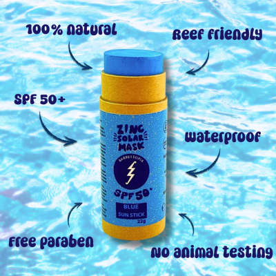 Barreltopia Protetor Solar Stick SPF50+ Azul | Farmácia d'Arrábida