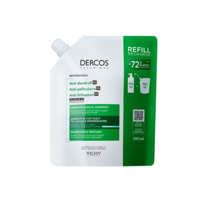7542647 Dercos Anticaspa Champô DS Recarga Cabelo Oleoso 390ml