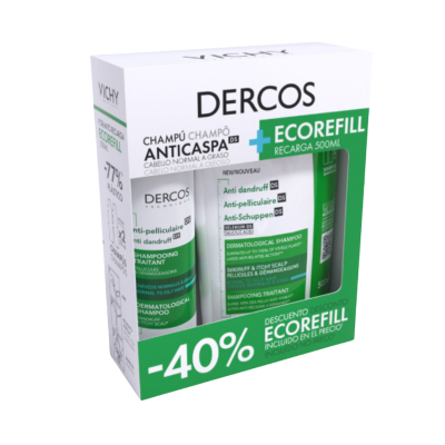 Dercos Anticaspa Champô DS Recarga Cabelo Oleoso + Champô