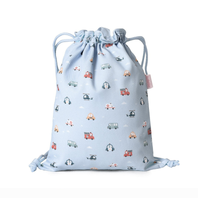 8434149182266 Tutete Mochila Saco Tecido Carros