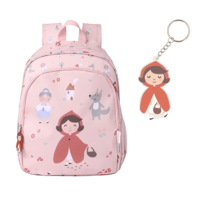 Tutete Mochila Média + Porta-chaves Capuchinho Vermelho