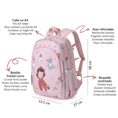 Tutete Mochila Média + Porta-chaves Capuchinho Vermelho | Farmácia d'Arrábida