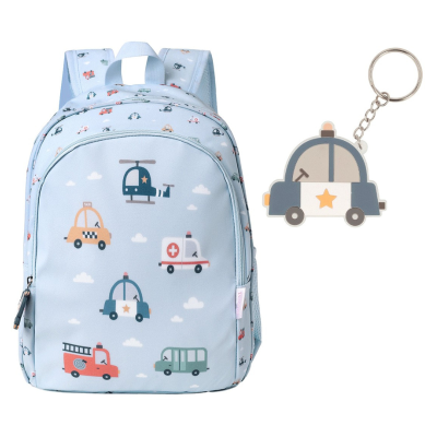 Tutete Mochila Média + Porta-chaves Carros