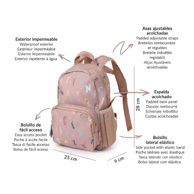 Tutete Mochila Infantil Letras | Farmácia d'Arrábida