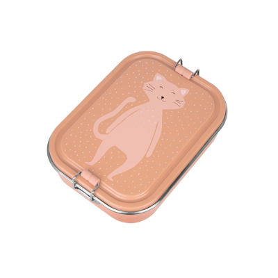 5400858602220 TRIXIE Lancheira Metálica Grande Mrs. Cat Crianças +3 Anos