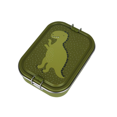 5400858602015 TRIXIE Lancheira Metálica Grande  Mr. Dino Crianças +3 Anos