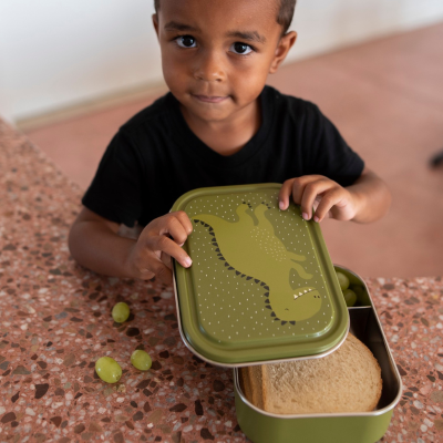 TRIXIE Lancheira Metálica Grande Mr. Dino Crianças +3 Anos | Farmácia d'Arrábida