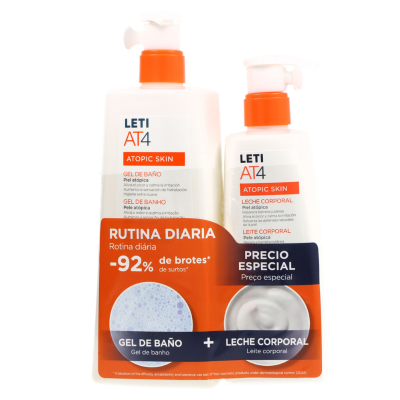 7561506 LETIAT4 Pack Gel de Banho 500ml + Leite Corporal 250ml Preço Especial