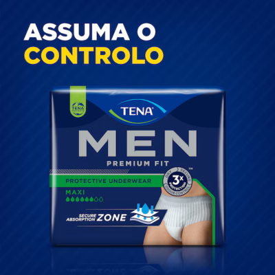 TENA Men Premium Fit Maxi S/M Cuecas Incontinência Masculina 12 | Farmácia d'Arrábida