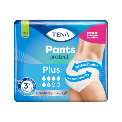 6560128 TENA Pants Protect+ Plus L Cueca Descartável Incontinência Severa Feminina 14 Unid.