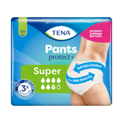 6786509 TENA Pants Protect+ Super M Cueca Feminina Incontinência Intensa 12 Uni.