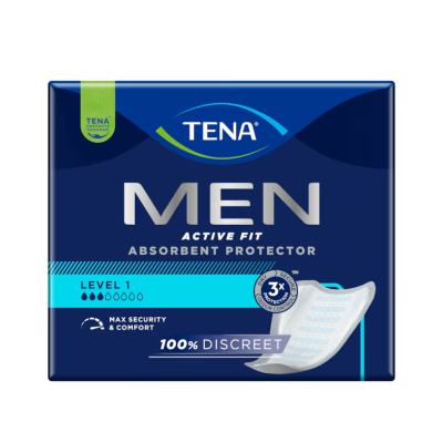 6174946 TENA Men Active Fit Nível 1 Penso Homem Ultra Fino Perdas Ligeiras 24 Uni.
