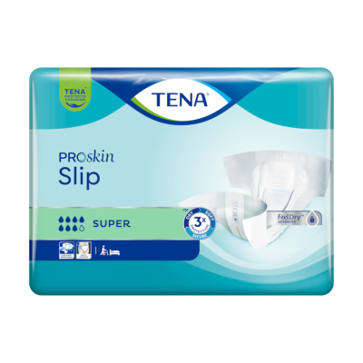 6138255 TENA ProSkin Slip Super M Fralda Descartável Incontinência Moderada a Severa 28 Unid.